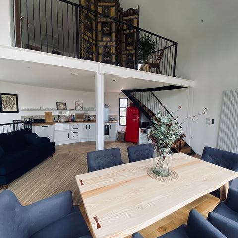 First floor kitchen, dining and communal area of silo