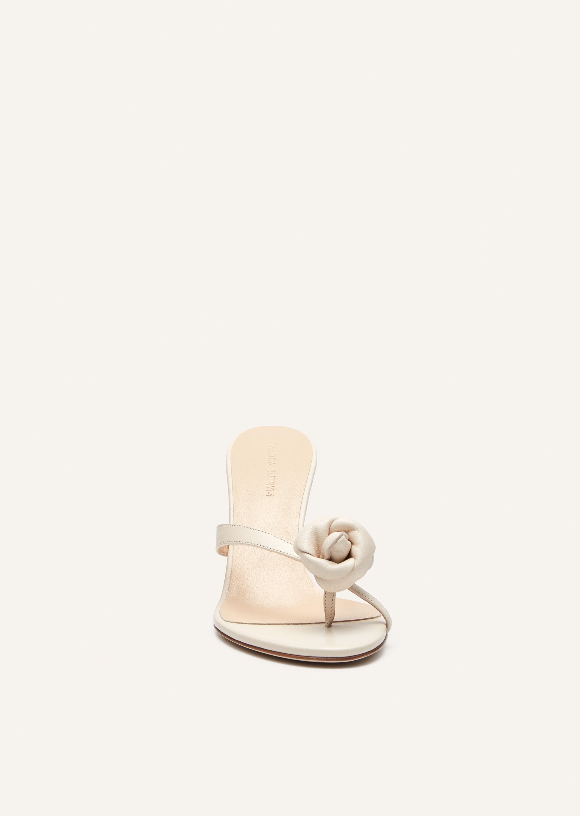 RE24 WEDGE SANDALS LEATHER CREAM