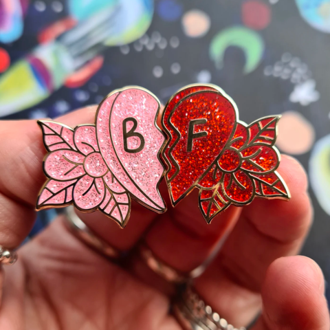 MerPinz Enamel Best Friends Pin