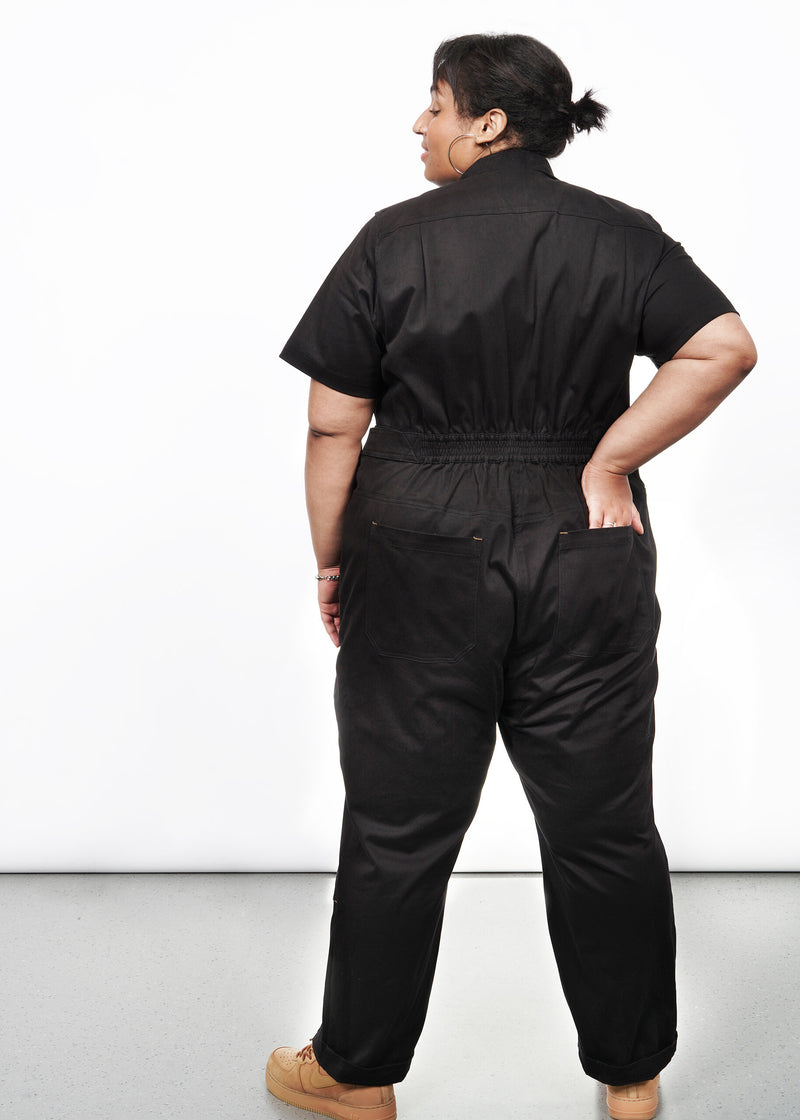 The Essential High Waisted Coverall in Black