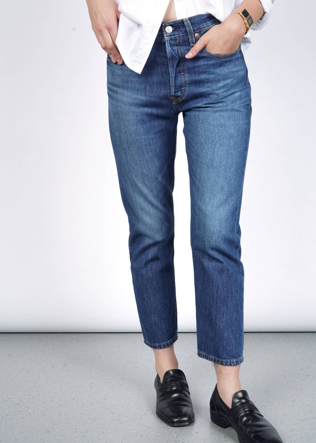 501 crop jeans blue levi's