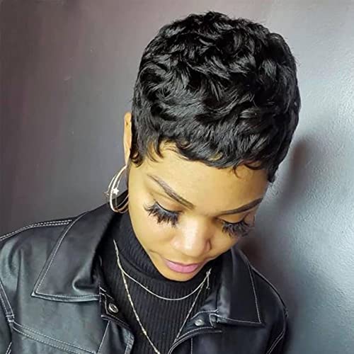 Short Human Hair Wigs Pixie Cut Straight Short Bob Wig for Black Women –  Just Crown Her