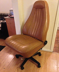 old brown leather chair