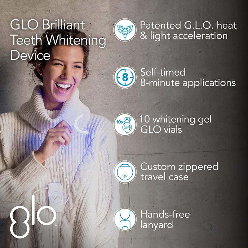 glo brilliant deluxe teeth whitening kit