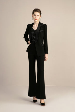 Black Double Breasted Pant Suit, FashionByTeresa