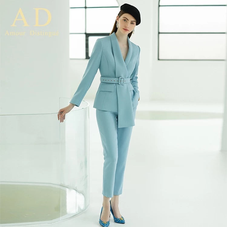 ladies pant suit sets