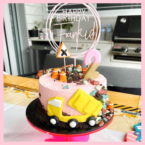 Construction Cake Aren't Just For Boys. Girl Constructions Themed Party