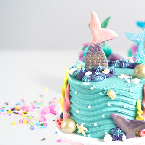 DIY Mermaid Cake Kit, Under The Sea Party Cake, Girls Birthday Cake, Mermaid Party Cake