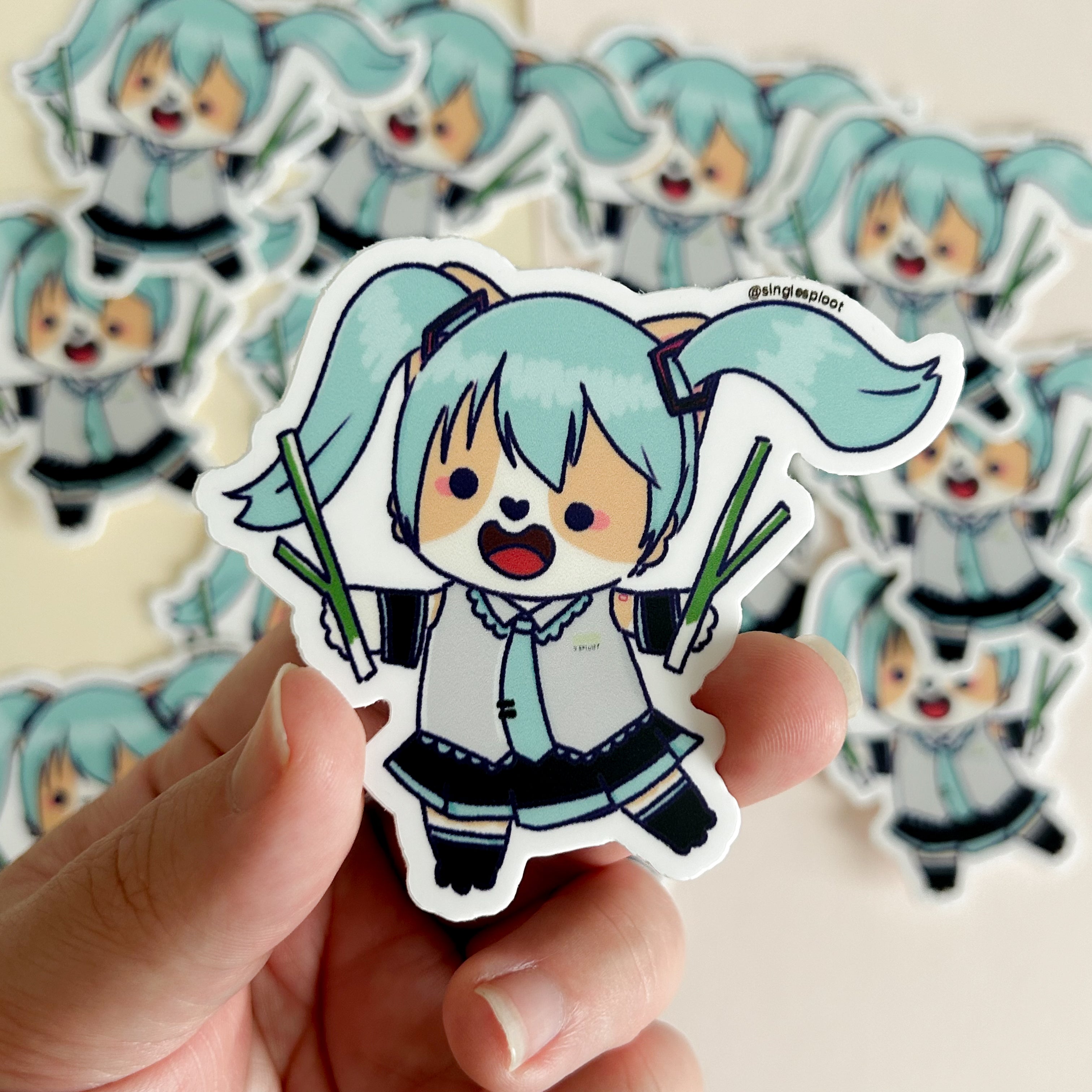 Hatsune Corgku Corgi Sticker