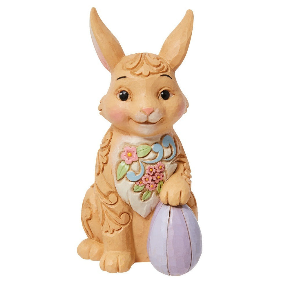 Jim Shore Heartwood Creek: Easter Bunny with Basket Figurine