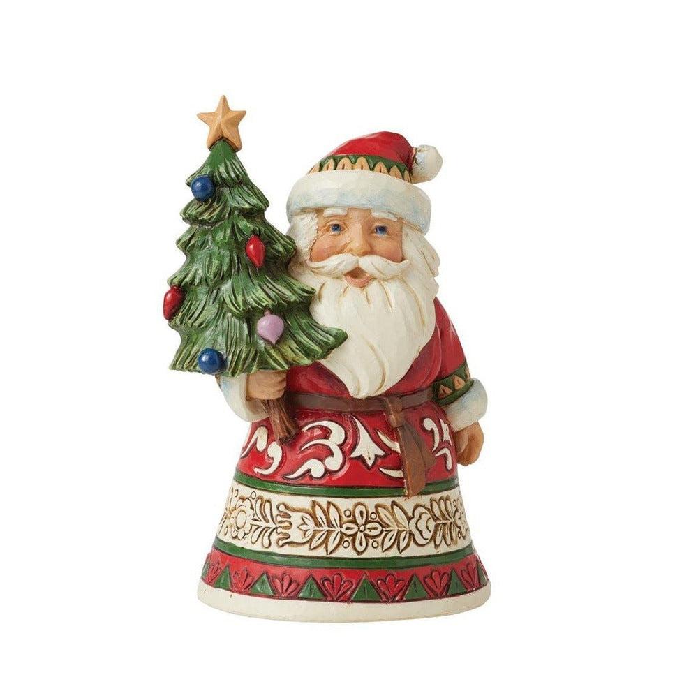 Jim Shore Heartwood Creek: Santa with Tree and Toy Bag Figurine