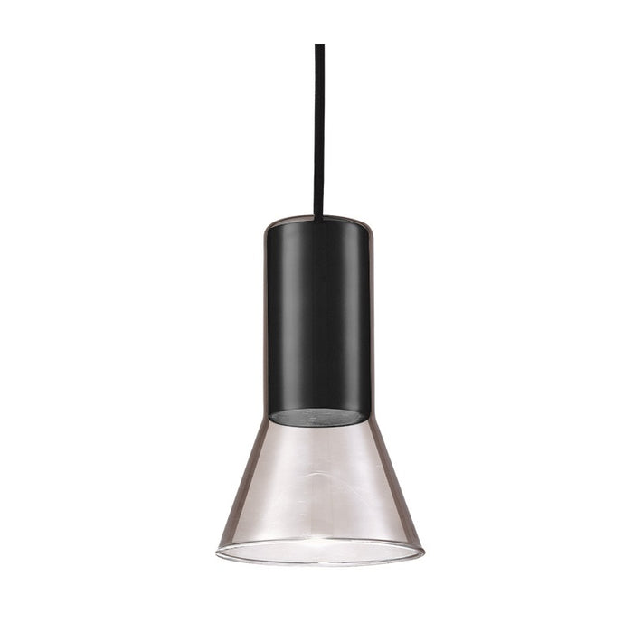 black smoked glass pendant light