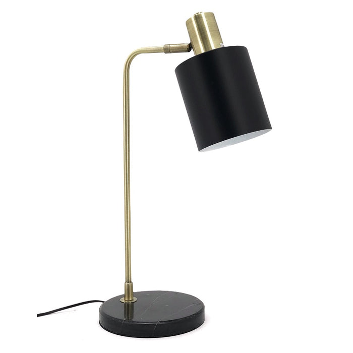 black and brass desk lamp