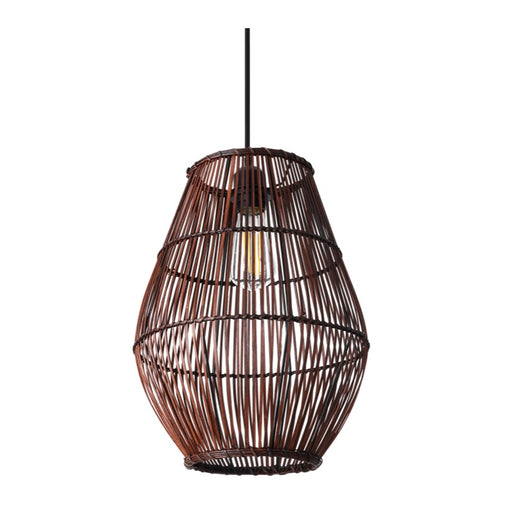 black wicker pendant light