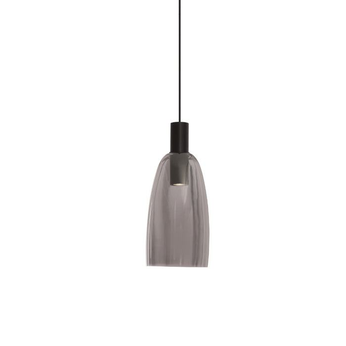 black smoked glass pendant light