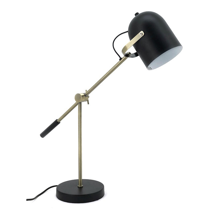 black and brass desk lamp