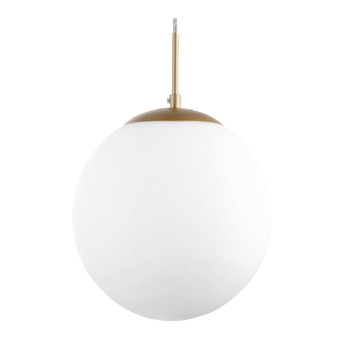 globe pendant light gold