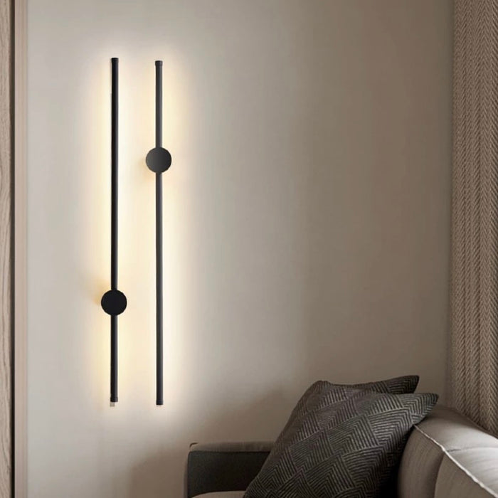 black linear wall sconce