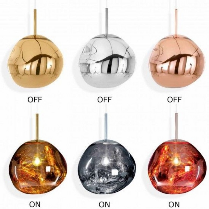 molten glass pendant lights