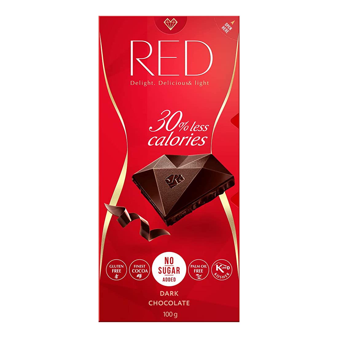 uøkonomisk Til meditation faktum Red Delight Dark chocolate with less calories