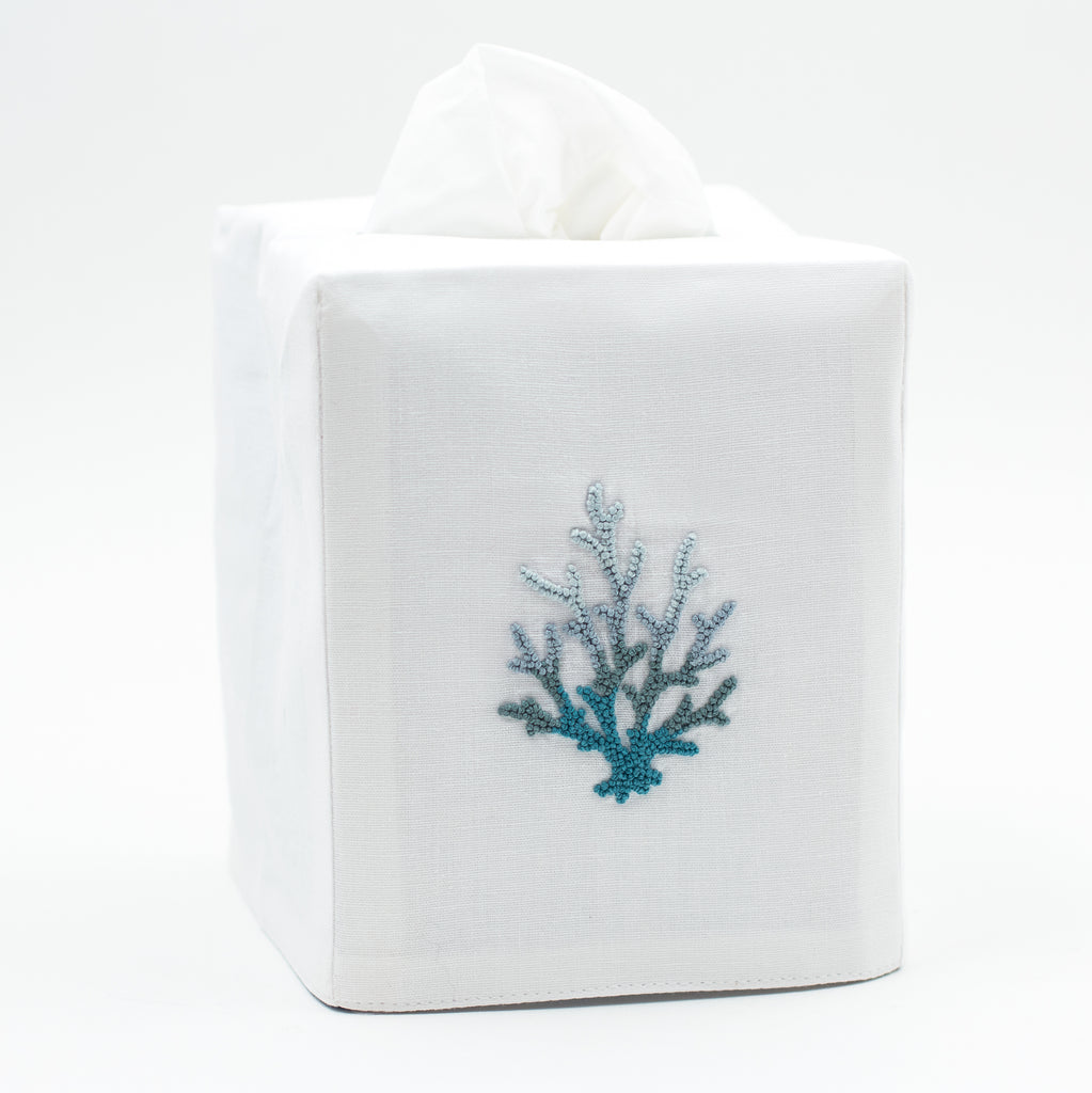 coral tissue box cover