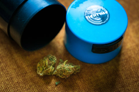 smell proof container with cannabis