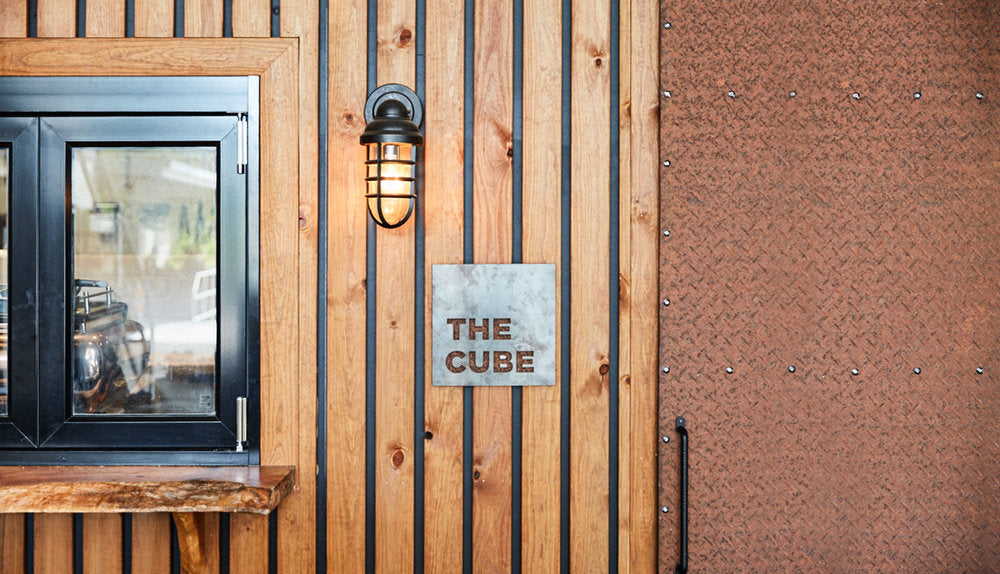 The Cube Clandestino Coffee signage