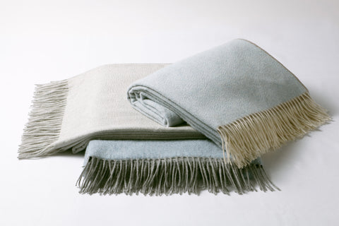 FRINGED cashmere throws