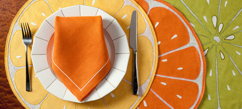 Fruits Slices Placemats: Lemon, Orange Lime