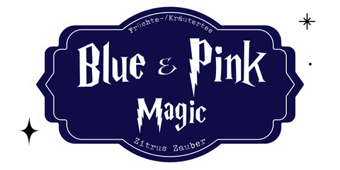 Blue & Pink Magic - Etikett in Blau