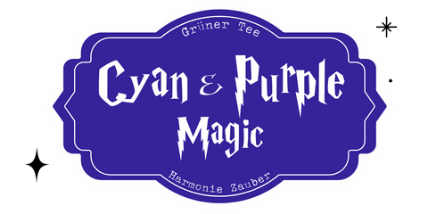 Cyan & Purple Magic - Etikett in Violett