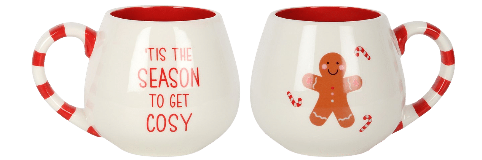 Bild der Vorder- und Rückseite der Cozy Gingerbread Tasse