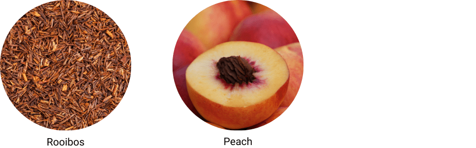 Geschmacksbild Green and red magic: Rooibos, Peach