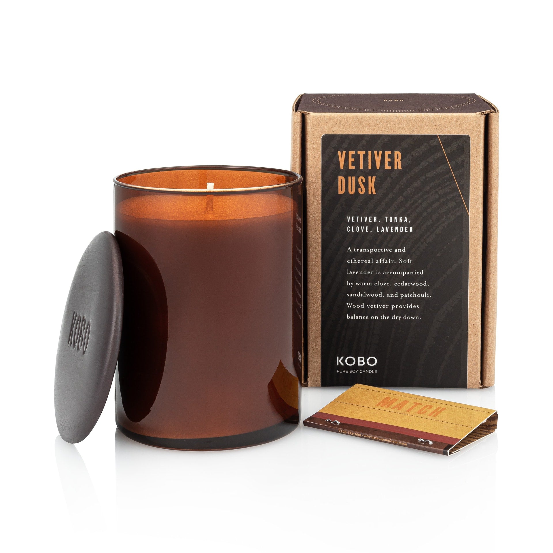 KOBO Vetiver Dusk Woodblock Candle (15 oz) #10084755 photo