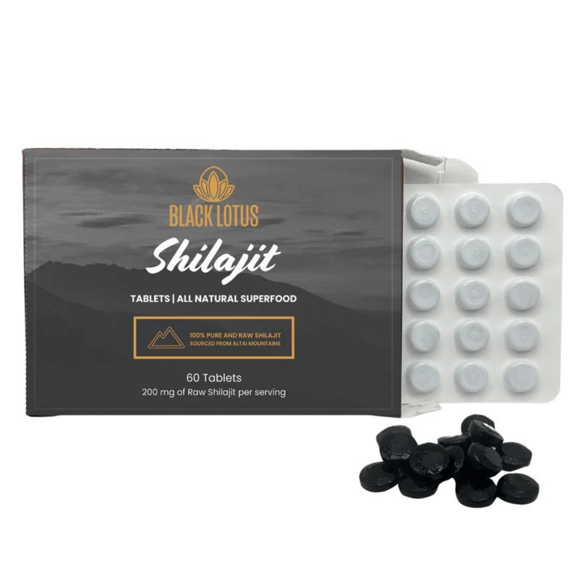 Black Lotus Shilajit 200mg Tablets (60 count) #10087615 photo