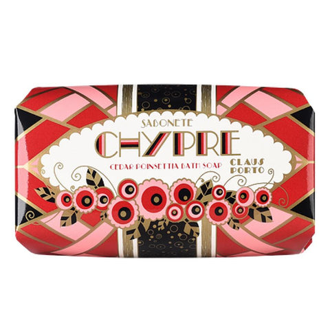 Claus Porto Chypre Cedar Poinsettia Bar Soap 