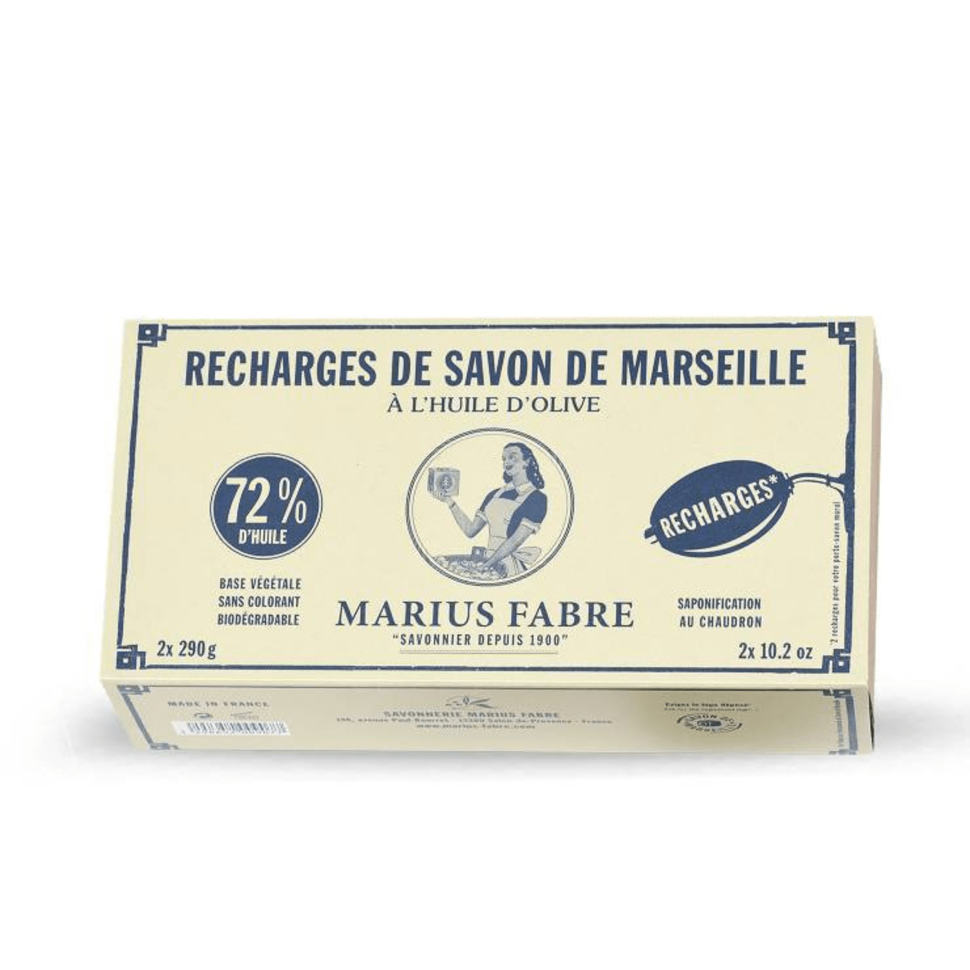 Marius Fabre Olive Oil Marseille Soap to Be Fixed to the Wall - Refill (2 x 290 g) #10086600 photo