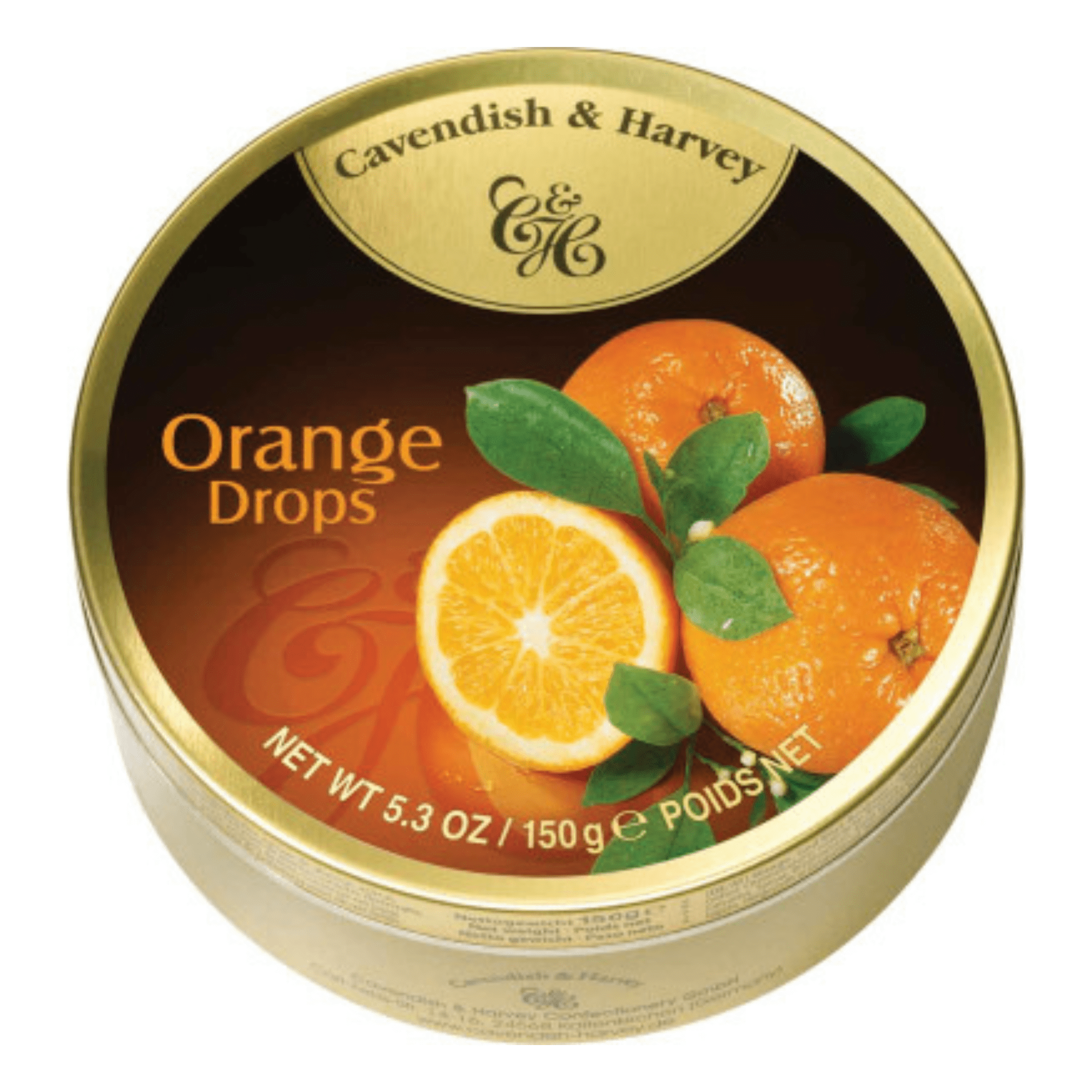 Cavendish & Harvey Orange Fruit Drops Tin (5.3 oz) #10086648