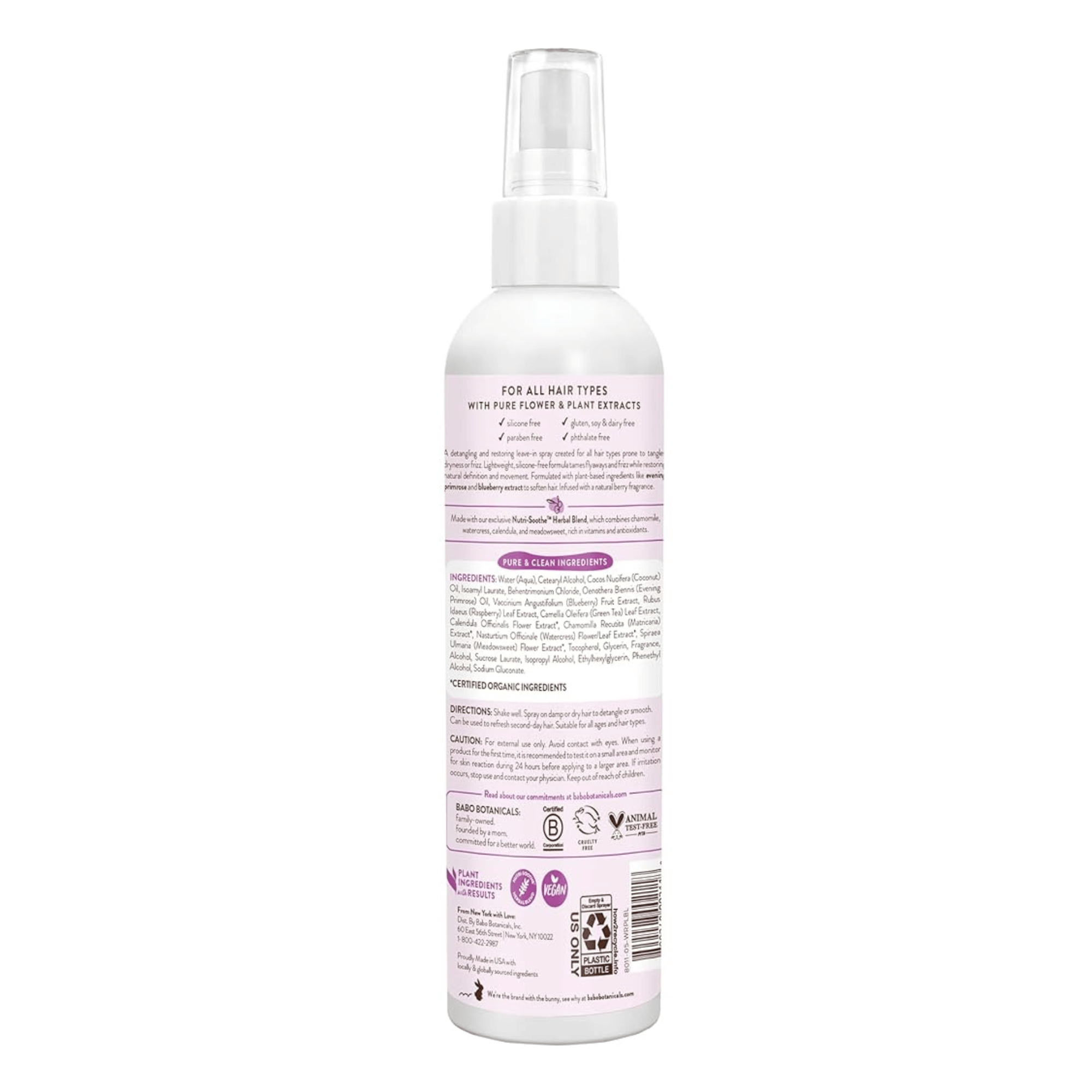 Babo Botanicals Smoothing Berry & Primrose Conditioning Spray (8 fl oz) #10072457