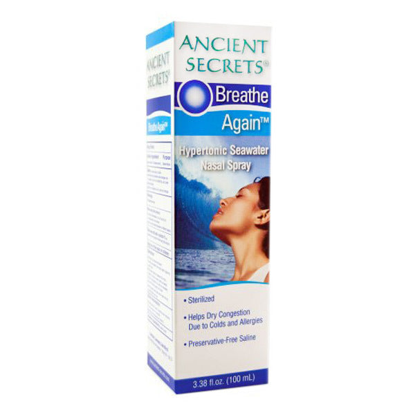 Ancient Secrets Breathe Again Hypertonic Sea Water Nasal Spray (3.38 fl oz) #10068027