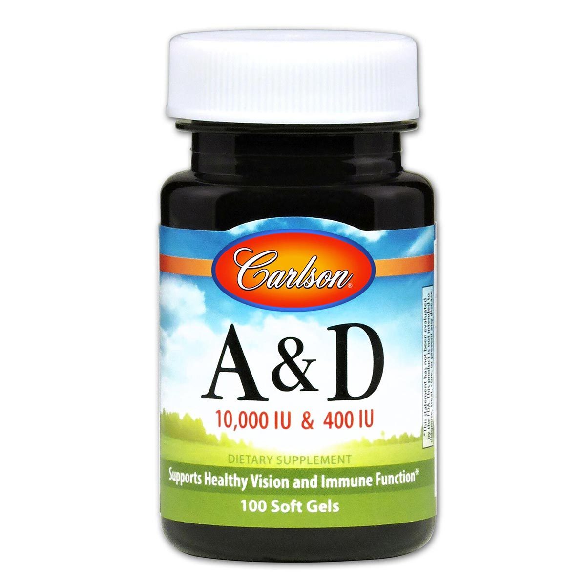 Carlson Vitamins A + D 10,000IU/400IU (100 count) #7643