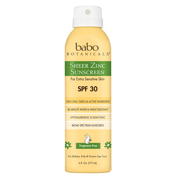 Babo Botanicals Sheer Zinc Sunscreen Spray SPF 30 (6 fl oz) #10076446