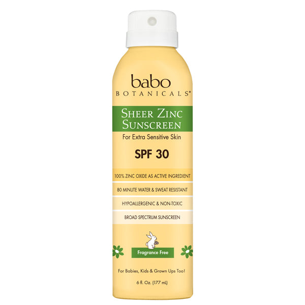 Babo Botanicals Sheer Zinc Sunscreen Spray SPF 30 (6 fl oz) – Smallflower