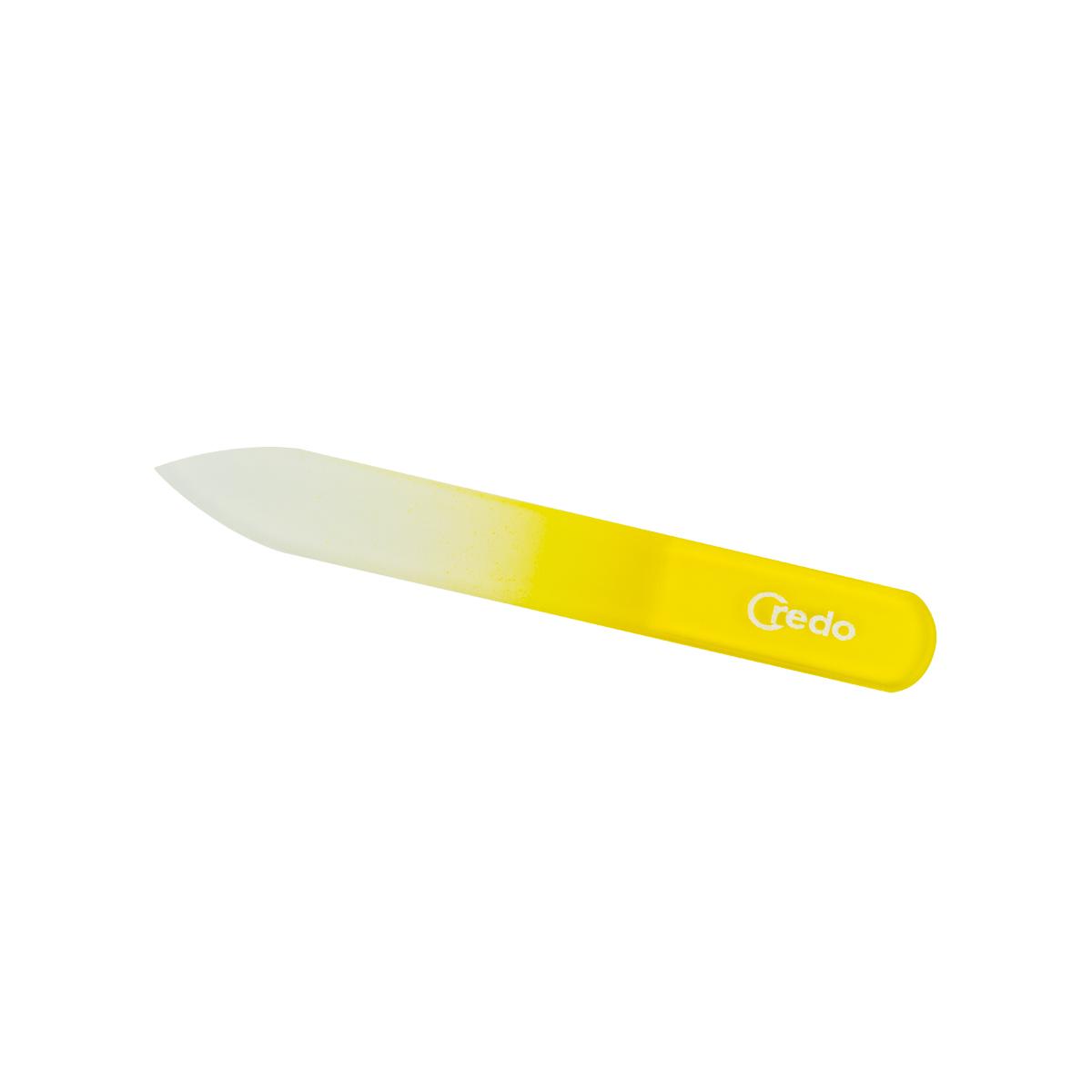 Credo Small Yellow 90mm Glass Nail File  #10081205