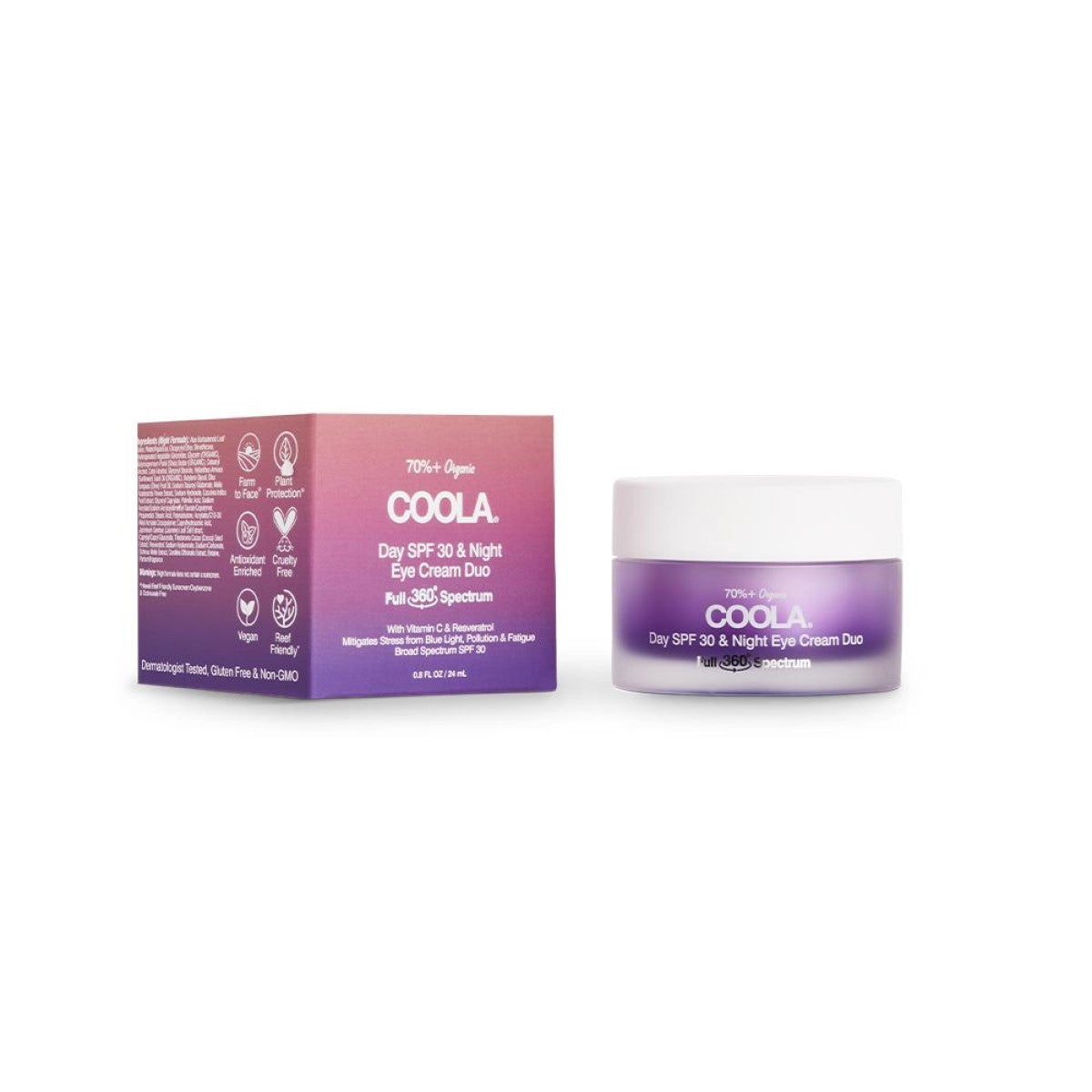 COOLA Suncare Day SPF 30 & Night Eye Cream Duo (0.8 fl oz) #10083352