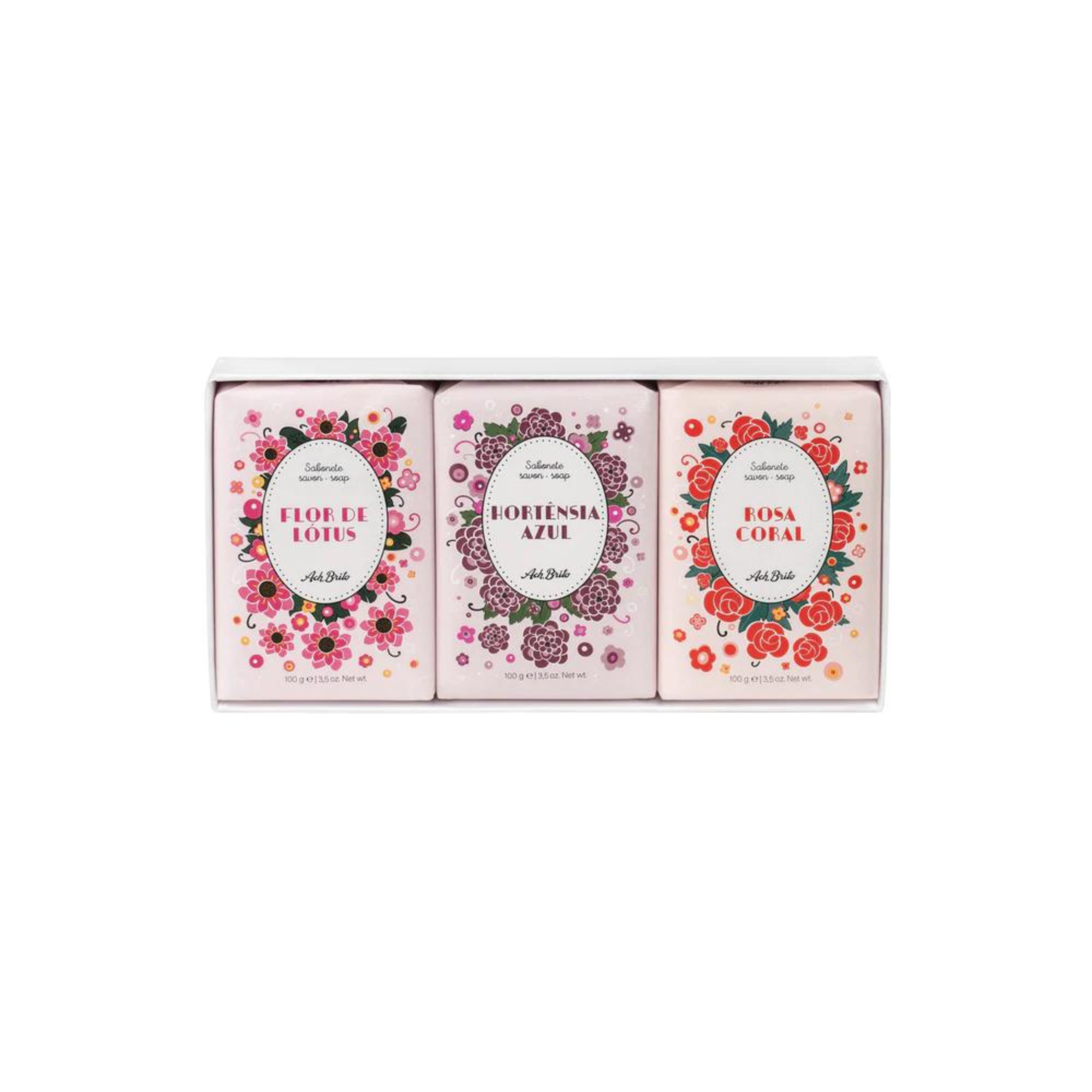 Ach Brito Flowers Soap Box Set (3 x 100 g) #10085145