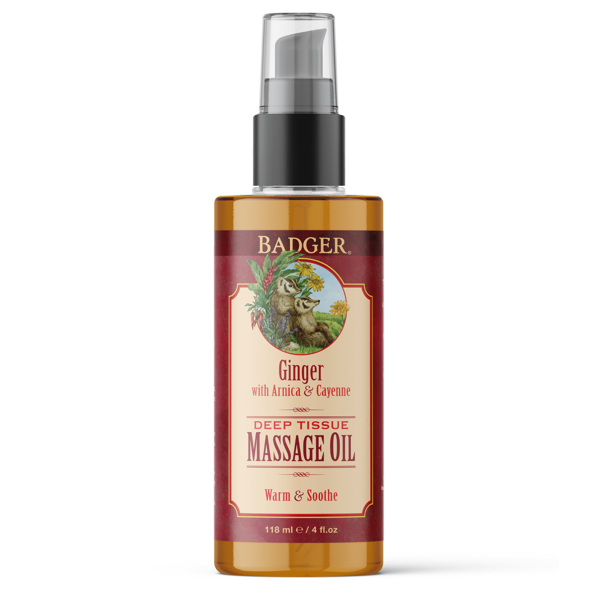 Badger Ginger Deep Tissue Massage Oil (4 fl oz) #10070143