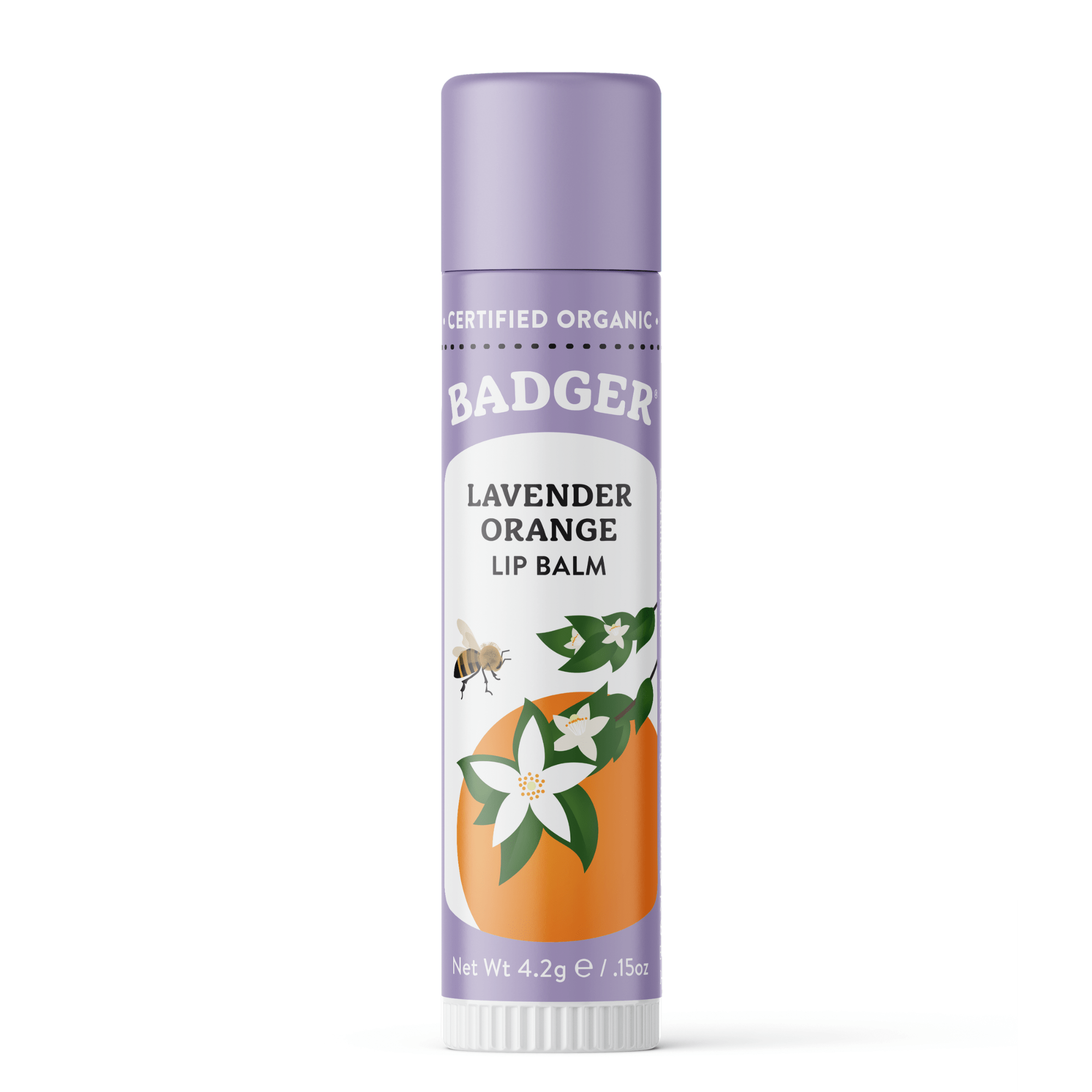 Badger Lavender & Orange Lip Balm (0.15 oz) #23338