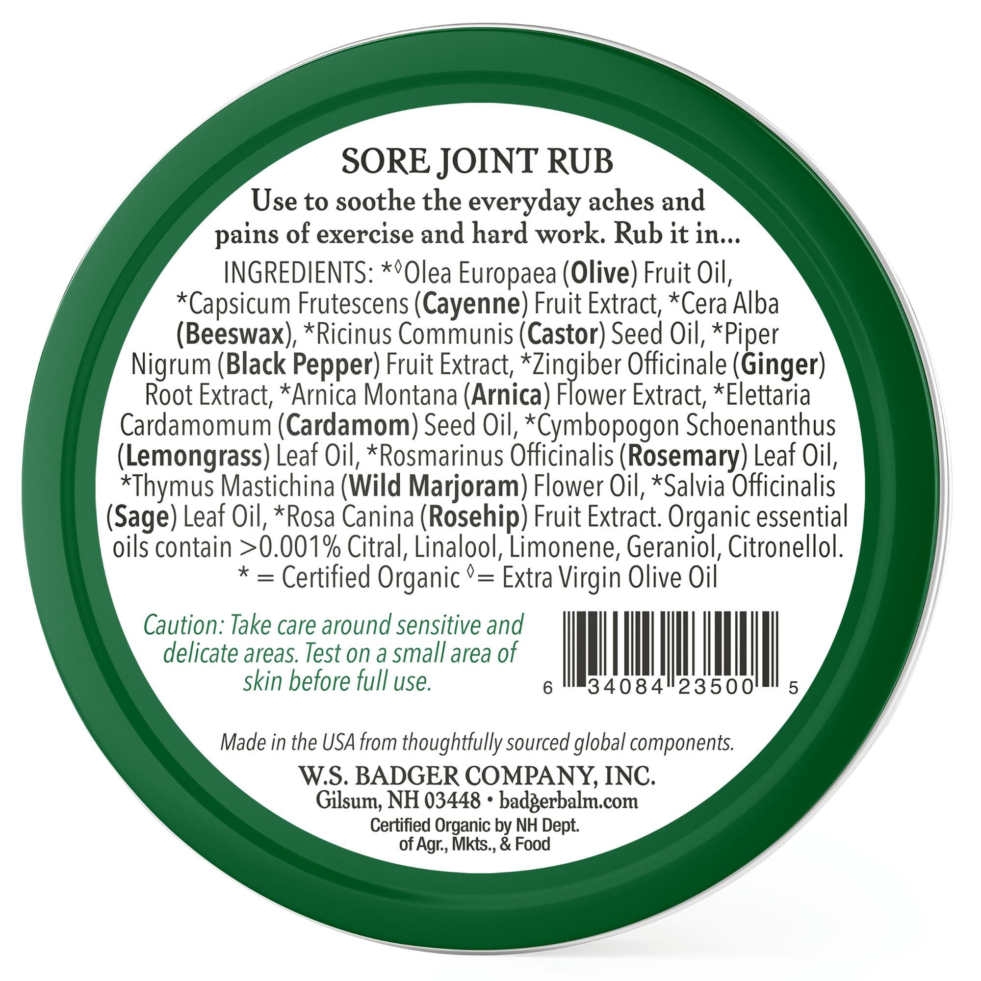 Badger Sore Joint Rub Large Tin (2 oz) #10070145