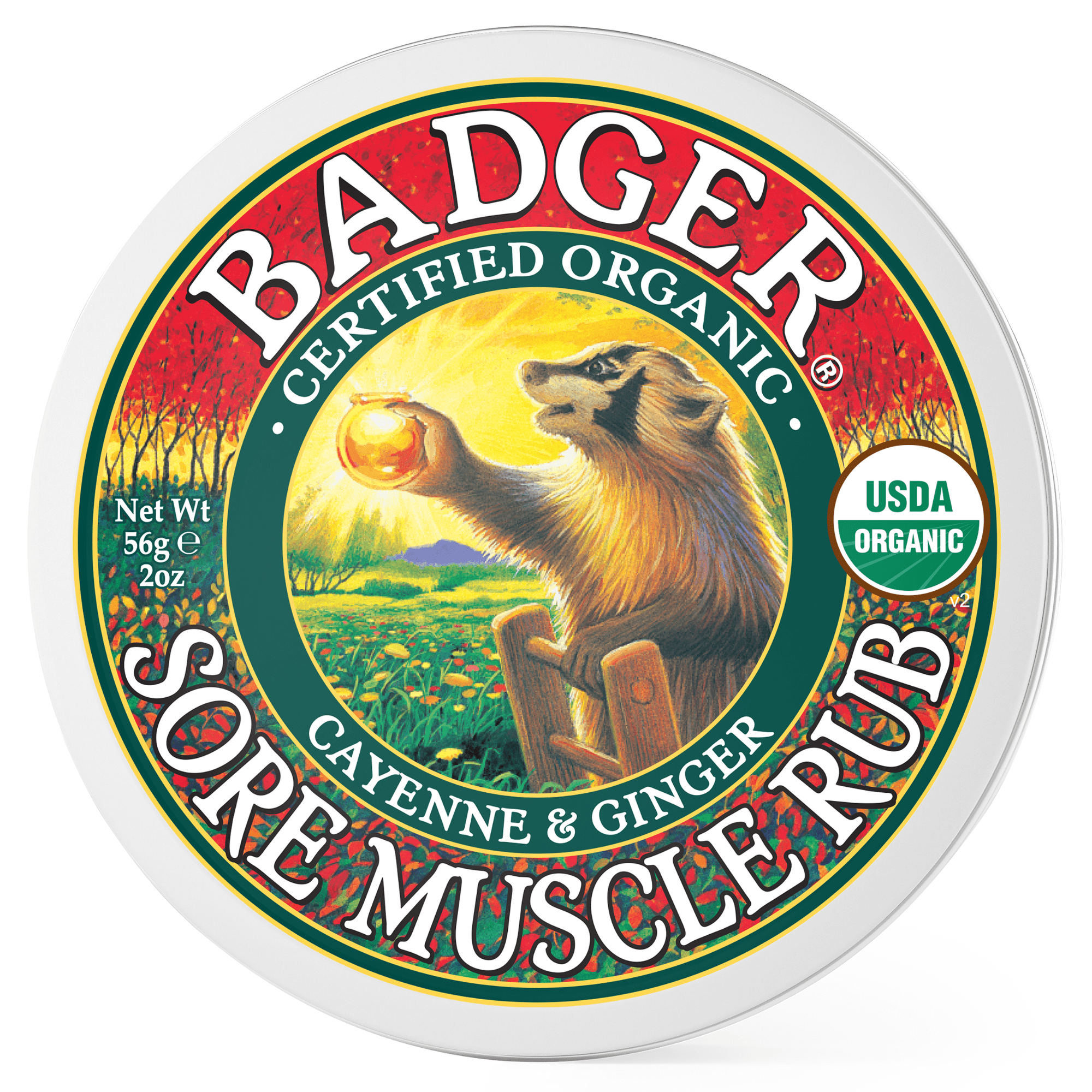 Badger Sore Muscle Rub Large Tin (2 oz) #17219